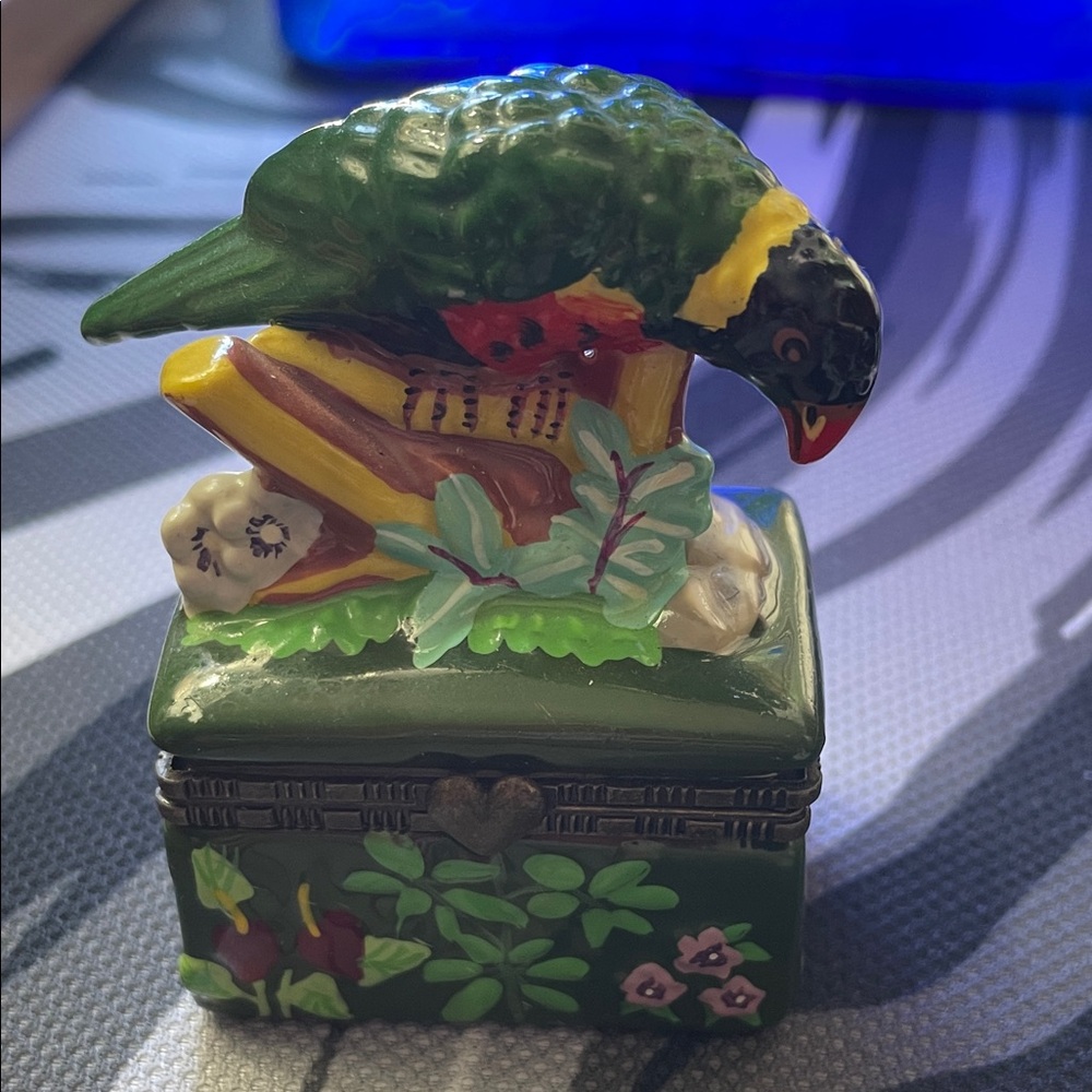 Colorful Parrot Trinket Box